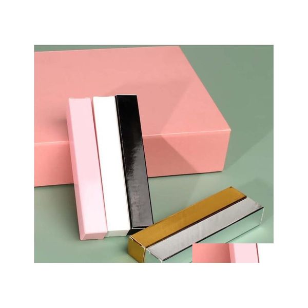 Упаковочные коробки для губ глянцевой трубка бумажная коробка глазурь шланг розовый картонный косметический подводка для глаз для глазей для туши карандаш пусто