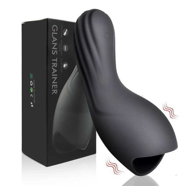 Massaggiatore per giocattoli sessuali Glande Stimola Masturbatori maschili Stimolatore del pene Ritardo Allenatore di resistenza Vibratore Climax orale Tazza per aeromobili Giocattoli per uomini