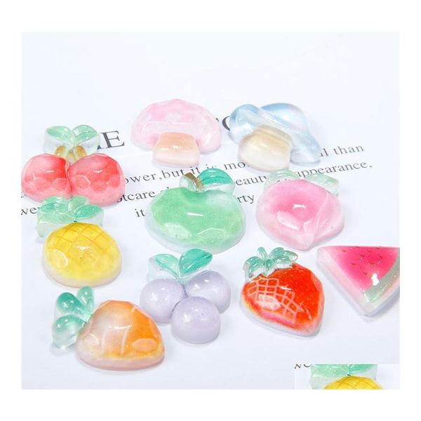 Partybevorzugung Creme Gummi Harz Zubehör DIY Handytasche Wasser Tasse Kühlschrank Aufkleber Kopfschmuck Cut Transparent Drop Lieferung Ot0N5