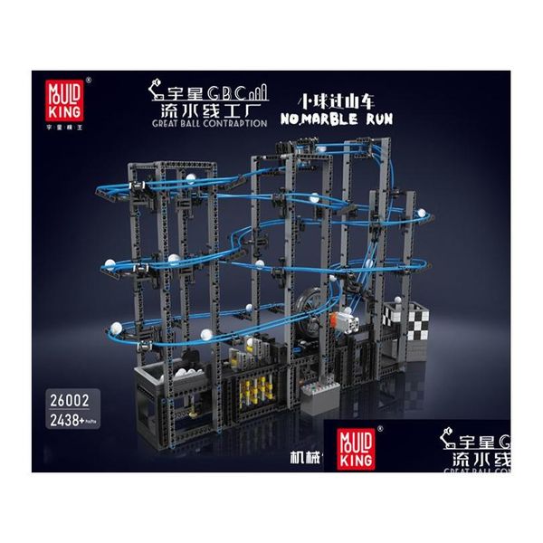 Lepin Blocks Block Set 2438Pcs Modking 26002 Great Ball Contraption Marble Run Senza scatola originale Drop Delivery Giocattoli Regali Modello B Dh4Le