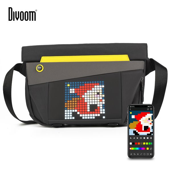 Fälle Abdeckungen Taschen Divoom Slings Bag gegen anpassbare Pixel -Kunst -Modedesign Outdoor Sport wasserdichte Herren und Frauen Messenger -Tasche Jahr Geschenk 221011