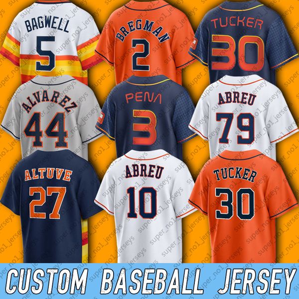 79 Jose Abreu Baseballtrikot Alex Bregman Jeremy Pena Yuli Gurriel Kyle Tucker Trikots Houston Jose Altuve Yordan Alvarez Urquidy Framber Valdez Jeff Bagwell