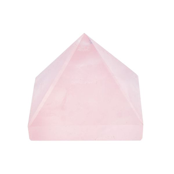 Piramide di quarzo rosa naturale Decorazioni per la casa in cristallo Artigianato di gemma Pietra Energia Guarigione Pietra Reiki Chakra Meditazione