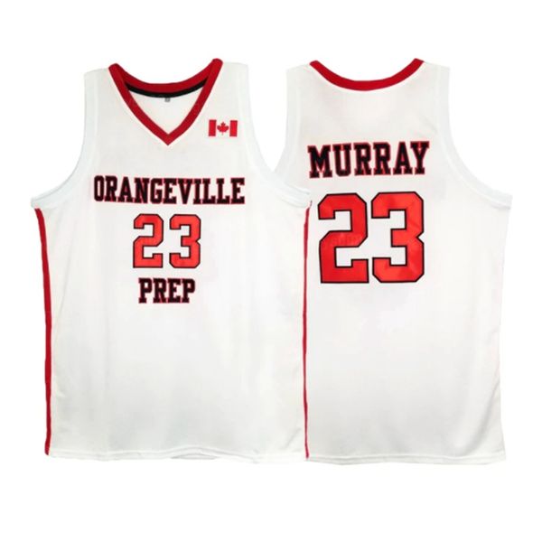 Maglia personalizzata Jamal Murray # 23 Orangeville High School bianca cucita qualsiasi nome numero taglia S-4XL 5XL 6XL