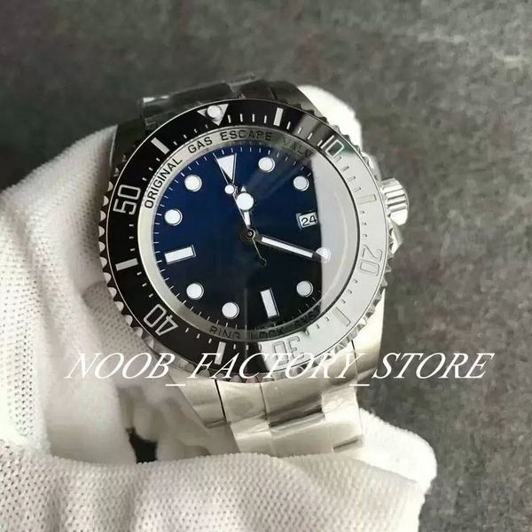 Homens Tamanho Relógios Super N Fábrica V12 Dial Azul 904L Aço Inoxidável Cal.2836 Movimento Automático Vidro Safira 44mm Moldura Cerâmica Relógios Luminosos Relógios de Pulso