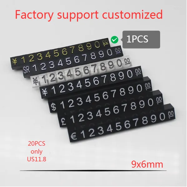 Takı Torbaları Büyük Kombine Fiyat Etiketi Dolar Euro Snap Numara Sayı Küpleri Çubuk Giysileri Telefon Dizüstü Bilgisayar Vitrin Sayaç Ekranı