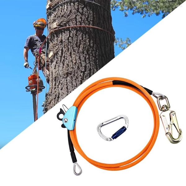 Set di utensili manuali professionali Kit di linea di vibrazione con nucleo in filo di acciaio Corda di posizionamento per arrampicata da 1/2 pollice x 8 pollici per arboricoltori Scalatori Escursionismo sugli alberi