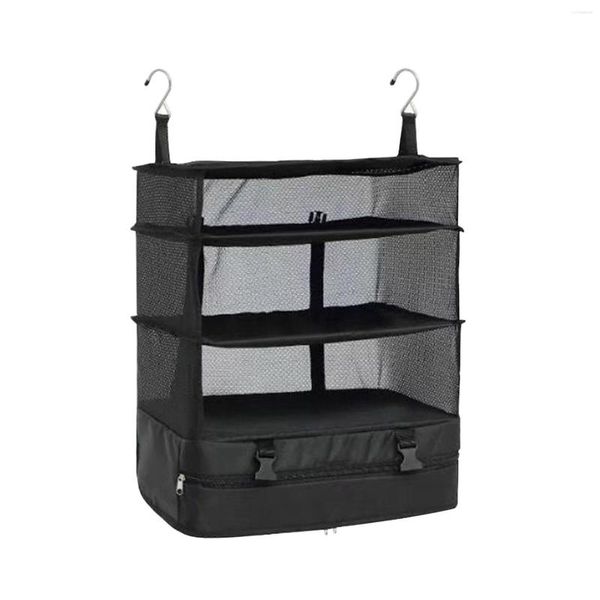 Borse portaoggetti Accessori per indumenti Organizer per armadio Cerniera da viaggio da parete Borsa da appendere per guardaroba pieghevole portatile da campeggio all'aperto