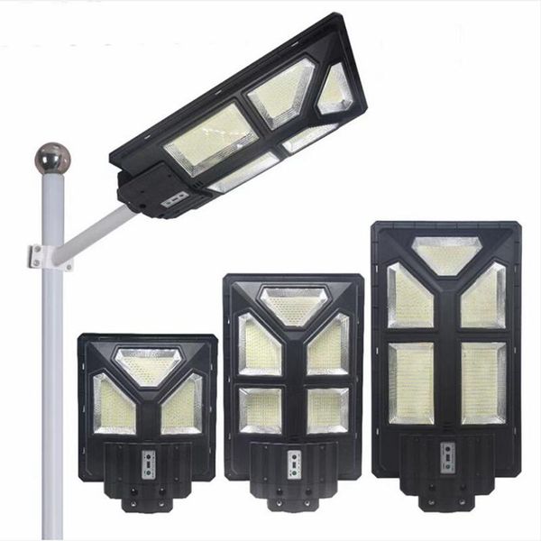 Tudo em uma lâmpada de rua solar IP65 à prova d'água Sensor Pir 300W 400W 500W LED LEITO DE FLHOWLOT HUSTER LUNHTA PARA O LIGADA DE ESTRADA DE JARDIMO ANTERIOR