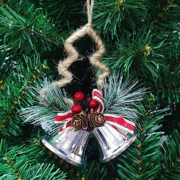 Decorações de Natal Sinos de ornamentos pendurados em forma de estrela redonda de pingentes de pingentes de decoração de decoração de artesanato de decoração de nástmo de presente de presente