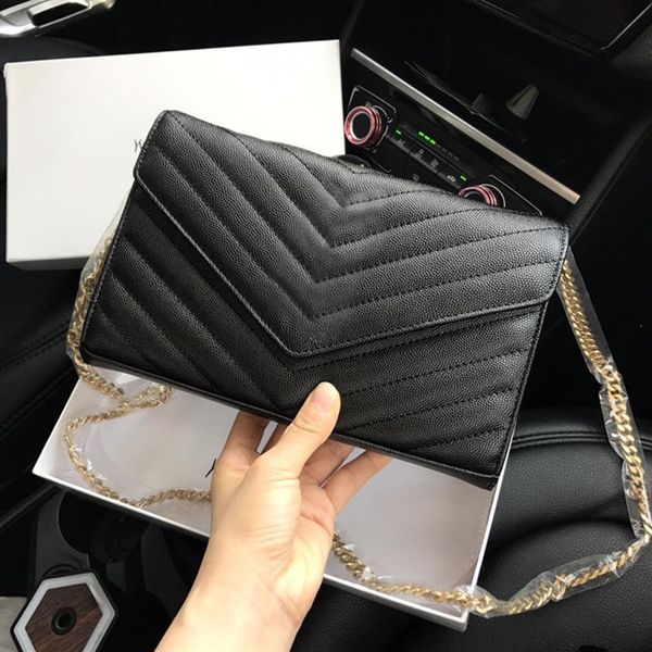 Bolsas de designer de moda Mulheres bolsas de transferência Correntes Bolsas Messenger embreagem de couro genuíno