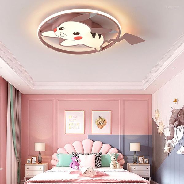 Tavan Işıkları Modern Led Çocuk Odası Yatak Odası Pembe/Mavi/Sarı Ev İç Aydınlatma Lambası