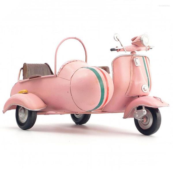 Figurine decorative Stile italiano retrò Modello di motocicletta in metallo fatto a mano Manuale Decorazione della casa Arte e artigianato per il compleanno