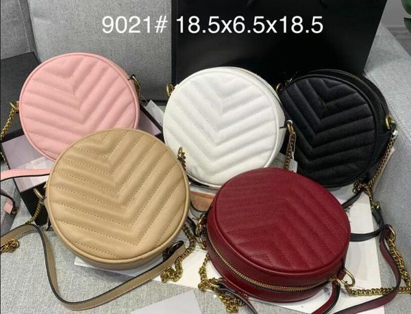 Frauen Formklappe Kette Zylinderumbetaschen Diagonale Messengerbeutel Kreuzkörper Mode Handtasche Klassiker Satchel -Geldbörse Kosmetische Abend Clutch