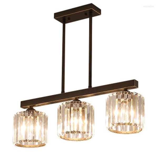 Lâmpadas pendentes Candelas de cristal vintage para jantar clássico de lustre industrial iluminação de iluminação de bronze luzes de bronze para cozinha