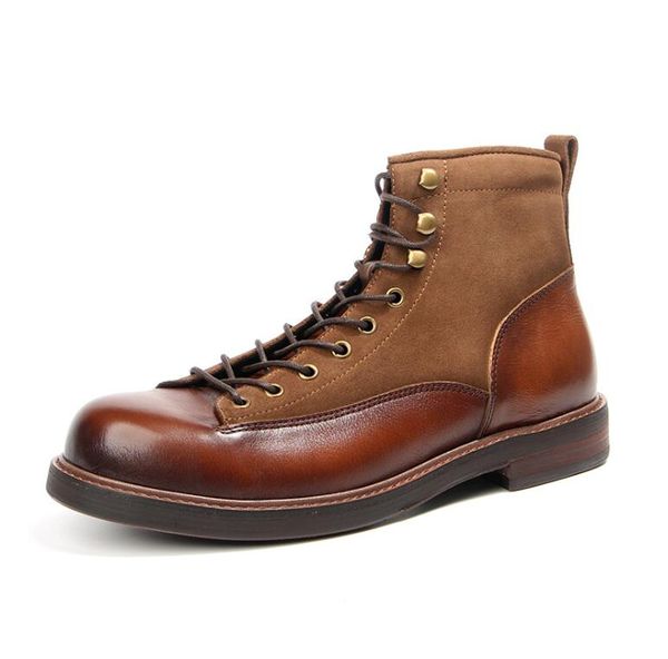 Походные ботинки в винтажном стиле, мужские ботинки-карго из натуральной кожи, мужская обувь Martin 141