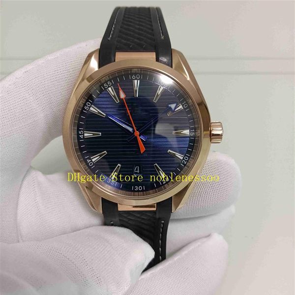 REAL PO MEN MEN REGULAR AUTOM￁TICO Mens Rose Gold 150m Data Blue Data Esporte Profissional Bracelet Men Watches Mechanical Rel￳gios240R