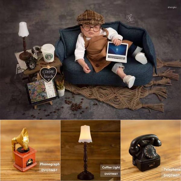 Аксессуары для волос Dvotinst Born Pography Reps Baby Retro Vintage Mini Creative Light Radio Fotografia Studio PO