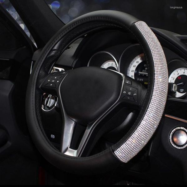 Lenkradbedeckungen Mode -Kristallauto -Durchmesser 38 cm Diamant -Strasszubeh￶r f￼r Frauen Automobile Innenr￤ume