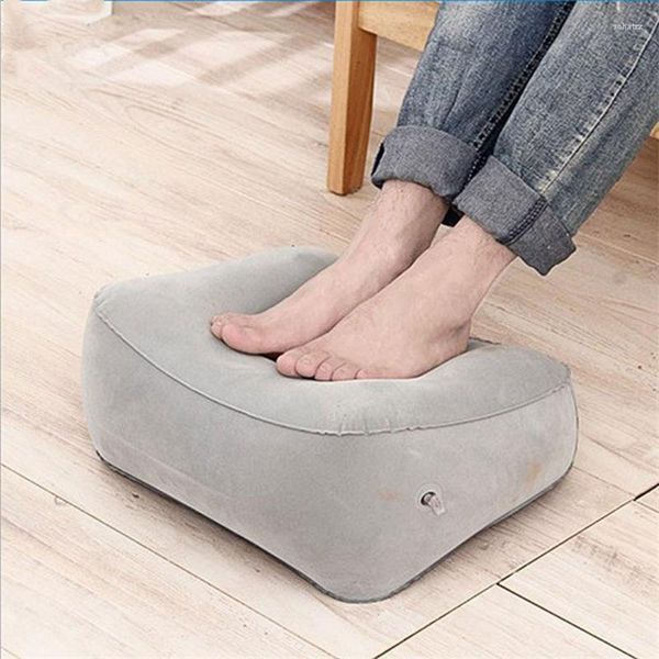 Kissen Tragbare Aufblasbare Fußstütze Reise Flugzeug Zug Kinder Bett Fuß Rest Pad PVC Für Massage Entspannende Füße Werkzeug