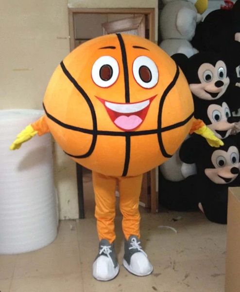 Novo mascote de basquete de futebol adulto vestido de natal de halloween adereços de corpo inteiro