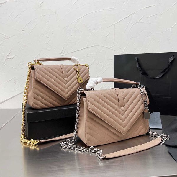 Cross New Body Designer-Tasche Y-Typ Damen Luxurys Handtasche Kette Umhängetaschen Leder-Einkaufstasche Klassische Diagonalstreifen Messenger Bags Gesteppte Doppel-Geldbörse 221210