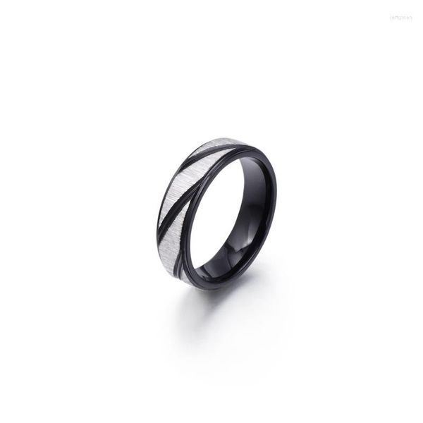 Anéis de casamento Black Titanium Steel Japanese e Jóias da moda coreana Trenemy Men Men Anel