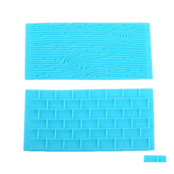 Kek Araçları 2 PCS/SET SME KALIP AHŞAP FONdan Duvar Tuğla Tahıl Kabposer Cuer DIY Mod Pişirme Aracı Ladrillos De Bırakan Home Bahçesi Otff1