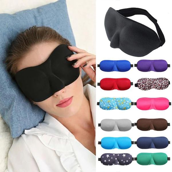 Favore di partito Maschera per dormire 3D Maschera per dormire naturale Maschera per occhi Copertura per ombretto Ombra Patch per occhi Donna Uomo Soft Benda portatile per occhi Benda da viaggio