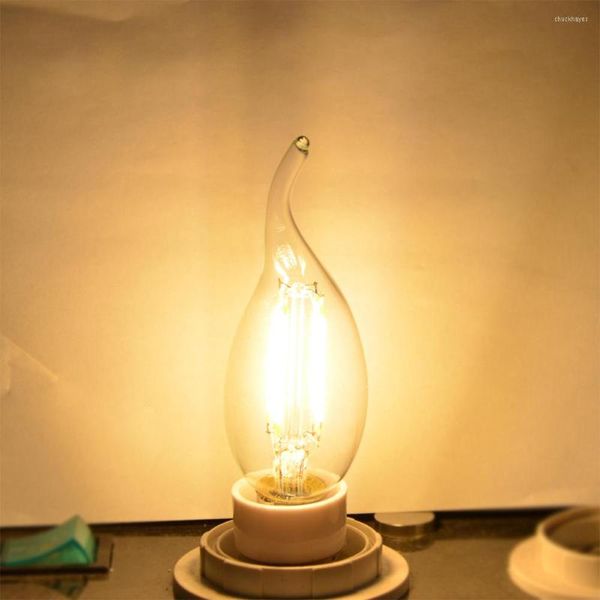 C35 Ampul LED Filament Mum Işığı Noktalı/Çekme Kuyruğu Retro Antika Lamba Stili Serin Sıcak Vintage