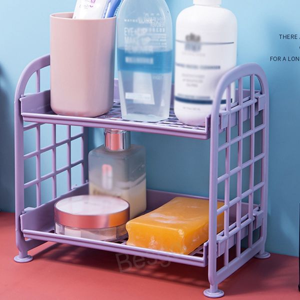 Organizzatori vari a doppio strato Titolari Articoli vari per il desktop Portaoggetti Portasapone da bagno Porta shampoo Porta stoviglie da cucina BH6267 TQQ