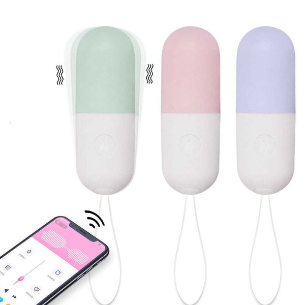 Brinquedo sexual massageador produtos sexuais masturbação feminina novo produto invisível estudante feminino haste vibratória app controle remoto cápsula pequeno ovo