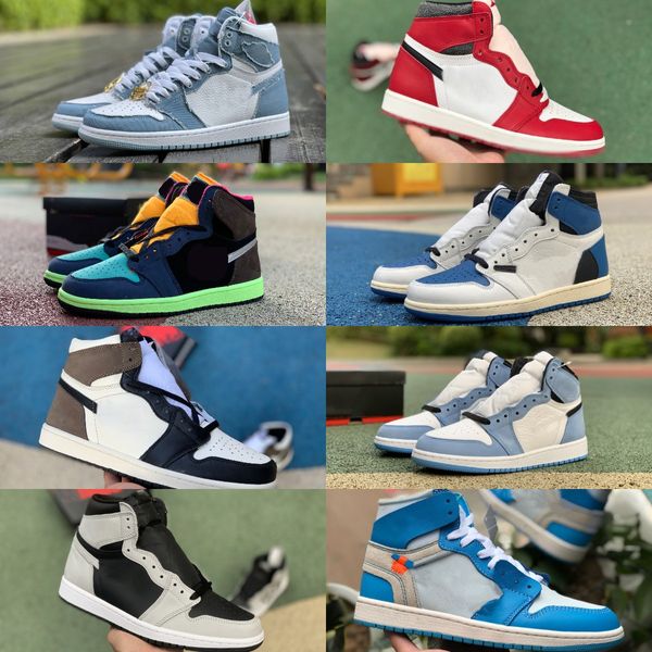 Jumpman 1 1s High Sports Баскетбольные кроссовки Мужчины Женщины Chicago Lost Found Bio Hack Shadow 2.0 Denim Banned Hyper Royal DARK MOCHA Turbo Green Дизайнерские кроссовки S1