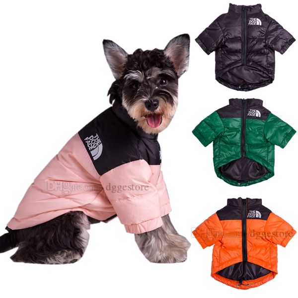 The Dog Face Down Jacket Winter-Hundebekleidung, luxuriöse, dicke, warme Hundekleidung, Schnauzer, französische Bulldogge, Designer-Haustierkleidung, Rot, 2XL, A1486