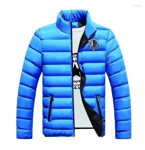 Herren-Daunen-Sport-Outdoor-gepolsterte Jacke, lässiger Druck, Logo-Bilder, modischer warmer Reißverschluss