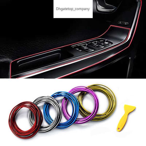 3/5M Auto Moulding Trim Auto Innen Dekoration Streifen Auto Dichtung Moulding Streifen Tür Dashboard Rand Universal auto Trim Linie Streifen