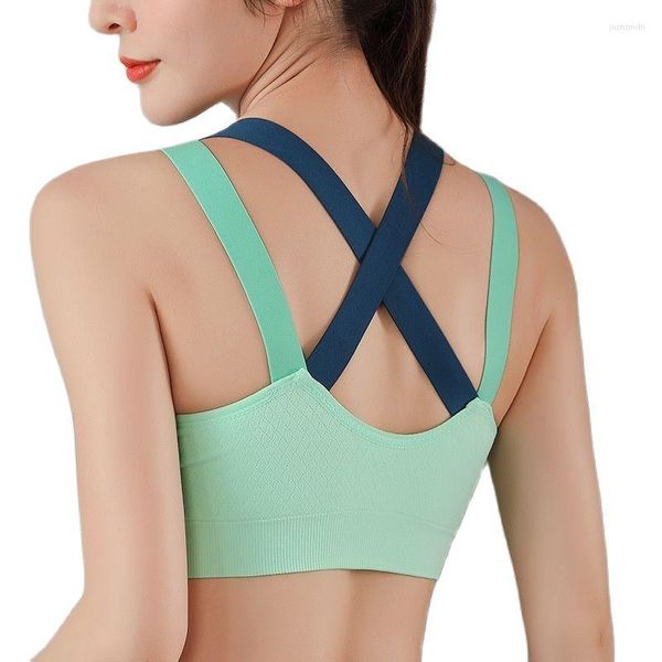 Экипировка йоги Creses Back Sports Bra Women Wireless Beauty Shock -Resean Rung