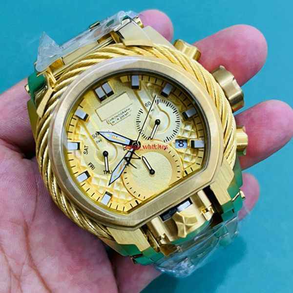 Непобедимый резервный болт Zeus mens watch stainable Steel Luminous Chronograph Luxury Watches Masculin
