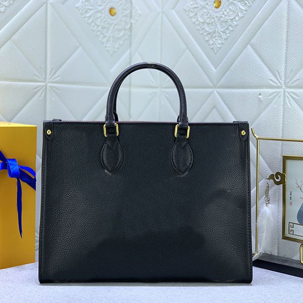 35cm MM Borse Borsa Tote Shopping Bag Vera Pelle Oro Hardware Cerniera Tasca interna applicata Cinturino lungo in pelle Borse a tracolla da donna 5a Qualità M45495