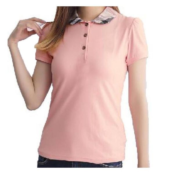 2023 Lusso Europa Parigi Donna Polo Beluringt Camicie Manica corta Casual Stampa in cotone Plaid Lettera Donna 100% cotone Polo T Shirt All'ingrosso Nero Rosso Bianco Top