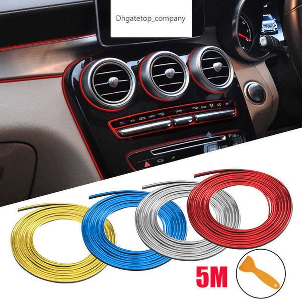 Universal Auto Moulding Dekoration Flexible Streifen 5M/3M Innen Auto Formteile Auto Abdeckung Trim-Dashboard Tür Edgein auto-styling