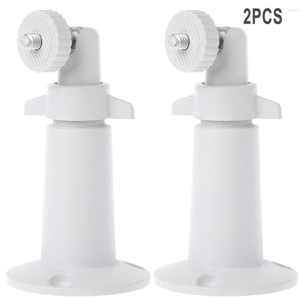 Set di accessori per il bagno 2 pezzi Supporti da parete in metallo Anello bianco/nero Staffa per fotocamera con 3 viti per decorazioni per la casa sul soffitto di un albero all'aperto