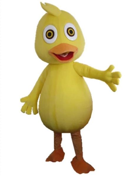 Venda de mascote de pato amarelo de alta qualidade mascote de borracha mascote de traje de adulto tamanho adulto