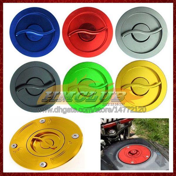 Motosiklet CNC Anahtarsız Gaz Kapağı Yakıt Deposu Kapakları Suzuki GSXR 1300 1300CC GSXR1300 Hayabusa 08 09 10 2012 2012 2013 Hızlı Bırakma Açık Alüminyum Yakıt Dolgu Kapağı