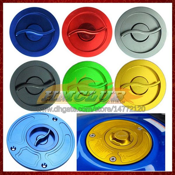 Motocicleta CNC Tampa de combustível CNC CNC Tampa de tanque de combustível Tampa para Suzuki GSXR1300 HAYABUSA GSXR 1300 1300CC 96 97 98 1999 2000 2001 Liberação rápida Tampa de enchimento de combustível de alumínio aberto