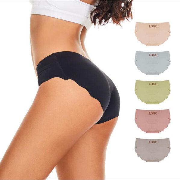 Slip senza cuciture Mutande Donna T Pantaloni Perizoma intero Seta ghiaccio Vita bassa Mutandine sexy Europa America Perizoma traspirante Intimo intimo 7 colori BC232