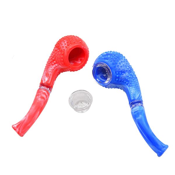 pipa ad acqua Accessori per fumatori tubi per fumi in silicone secchio per canna fumaria in plastica può essere smontato pulito silicone insapore ecologico