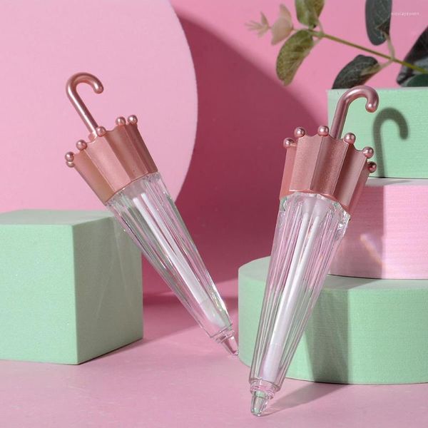 Garrafas de armazenamento 5,5 ml tubos de gloss vazio Mini frascos de amostra de plástico recarregáveis ​​contêiner cosmético Lip em forma de guarda -brisa criativo DIY