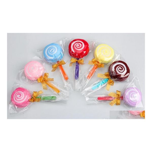 Andere Event -Party -Lieferungen Waschlappen Handtuch Geschenk Lollipop Braut Babyparty Hochzeit Gunst für Dream Drop Delivery Home Garden Festi OT0R6