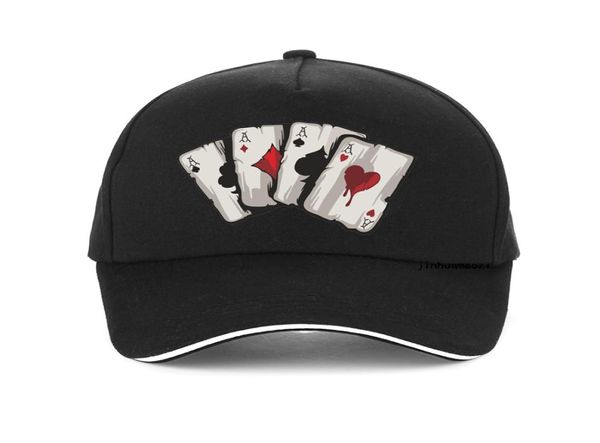 Novo design dos desenhos animados jogando cards100Cotton Dad cap Old Playing Card Bonés de beisebol moda unissex ajustável snapback chapéu gorras42797234341